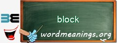 WordMeaning blackboard for block